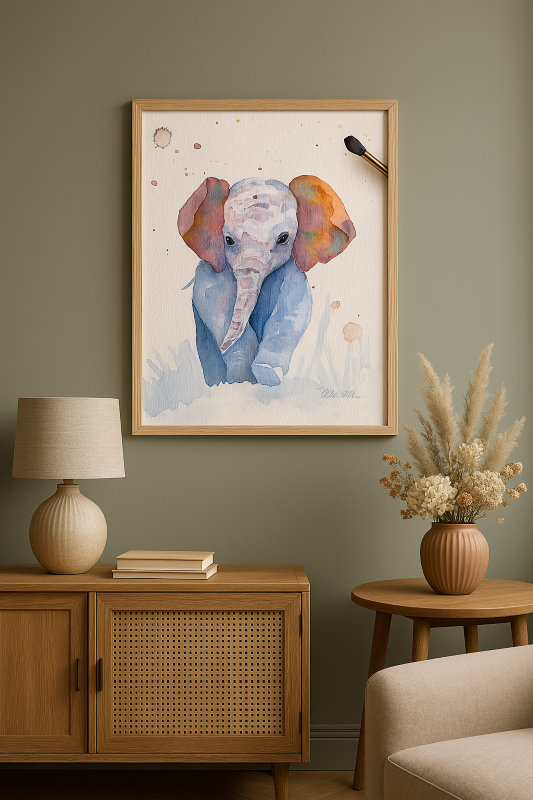 kleiner rosa Elefant