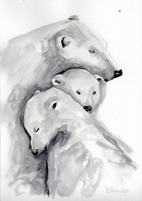 Eisbärenfamilie
